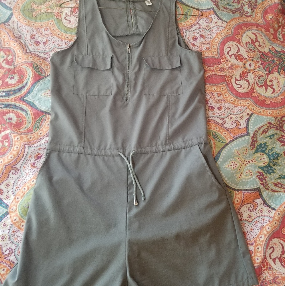 Olive green romper